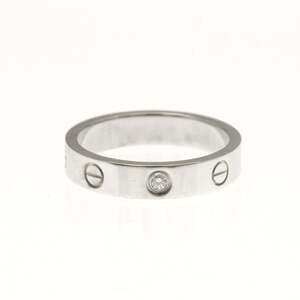 CARTIER 18k Silver Diamond Love Ring